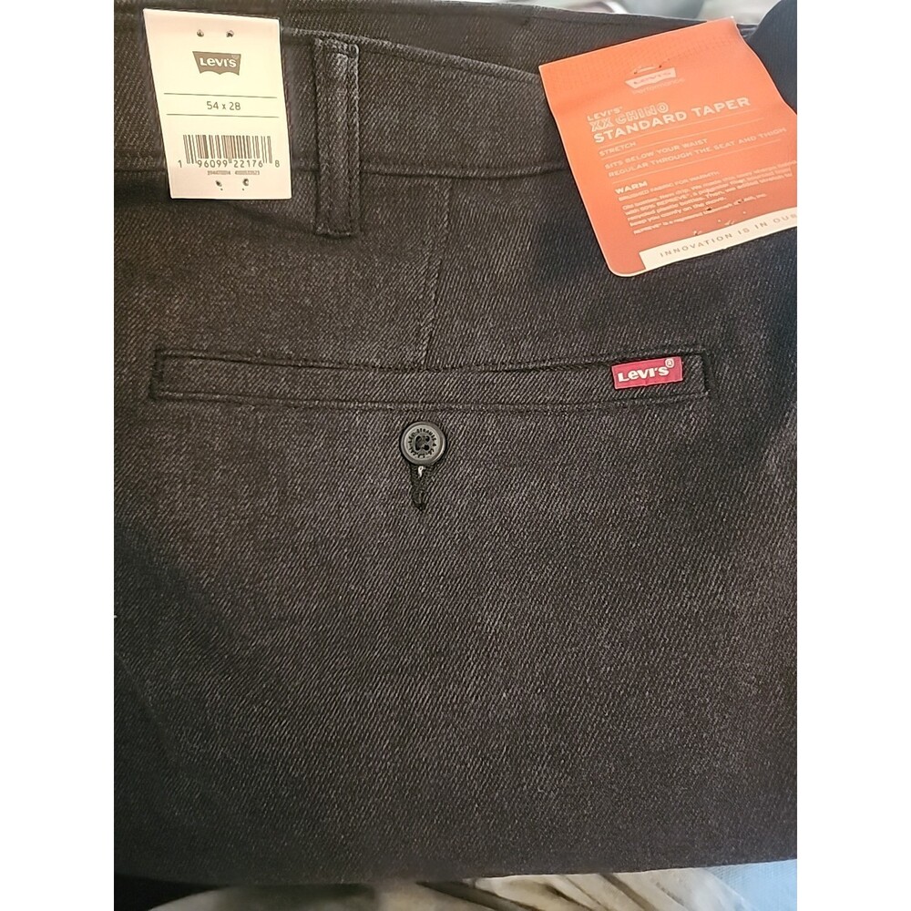 Levi's XX chino Stretch Standard Taper pants 54x28 New NWT L100 Charcoal